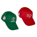 Christmas Peak Caps with print assorted Christmas Peak Caps with print assorted